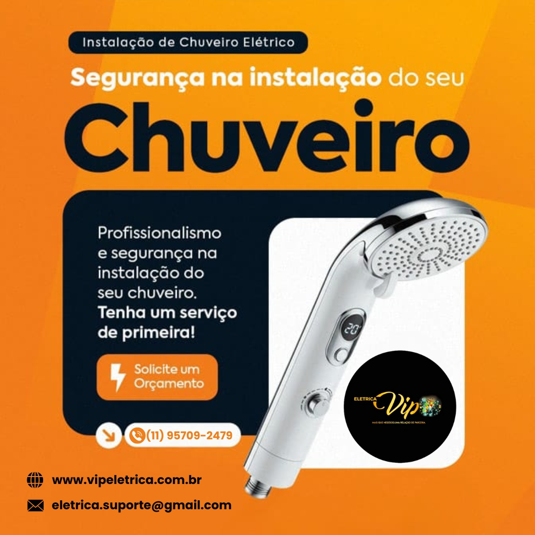 Instalação de Chuveiro Elétrico - Vip Elétrica